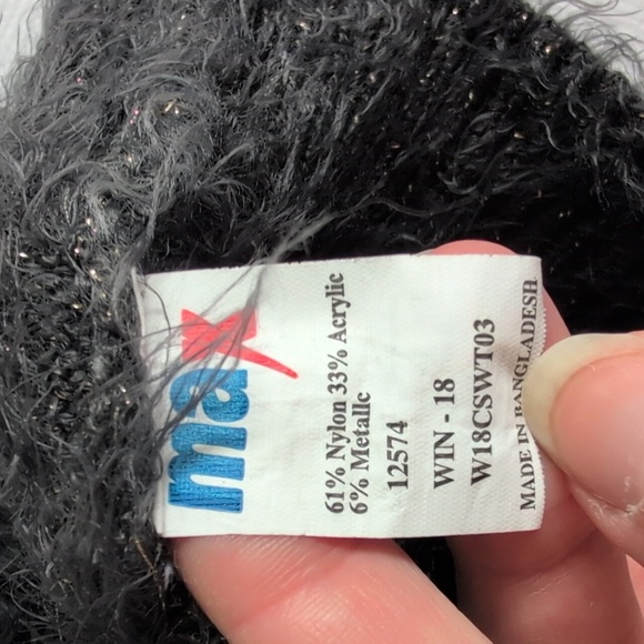 max gray & gold sequin heart metallic fluffy knit sweater 2-3 YRS toddler girls - Picture 2 of 6